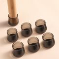 8pcs Round Chair Feet Cover Transparent Rubber Non-Slip Chair Leg Caps Silicone with Felt Chair Feet Pads Furniture. 