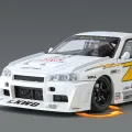 1:24 Nissan Skyline GTR-R34 S15 Modified Version Die-Cast Vehicles Alloy Model Car Toys For Gift Collection. 