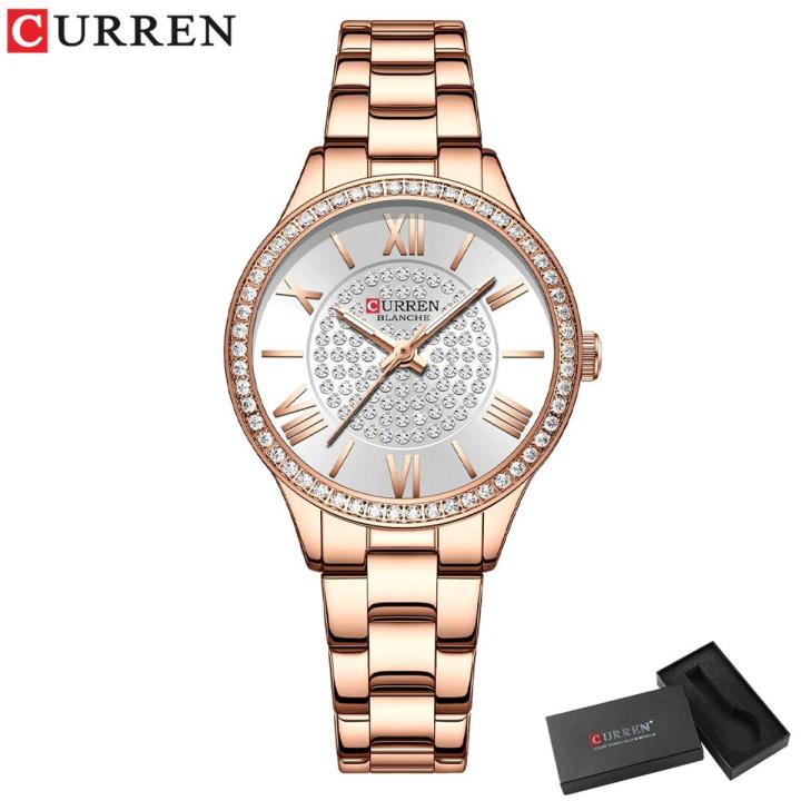 CURREN 9084 Casual Analog Quartz Watch for Women-Rose White