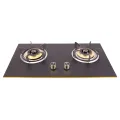 Gazi Smiss TG-202 Double Burner Gas Stove – Auto Ignition, Tempered Glass LPG/NG Supported.