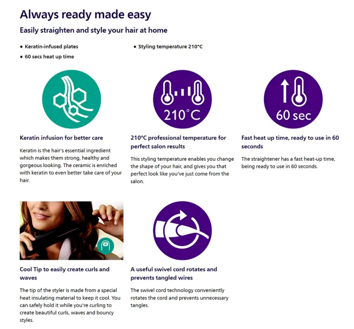 Philips%20HP8401/00%20StraightCare%20Essential%20Hair%20Straightener%20-%20Image%206