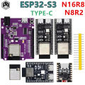 Esp32-S3-Devkitc-1 Esp32-S3-N16r8 N8r2 Uno Wifi Bluetooth-Compatible Ble 5.0 Mesh Development Board Esp32 Wireless Module. 