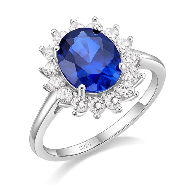 Adjustable Evil Eye & Hamsa Hand Ring For Women - S925 Sterling Silver With Blue Zircon
