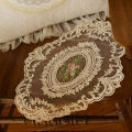 Retro Oval Lace Coaster Elegant Lace Tablecloth Coffee Coasters Table Mat Kitchen Accessories.