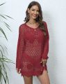 Large Size Beach Dress with Sleeve White Whole Summer Swimsuit Cover Up Hole Plus Tunic 2023 Sundress Coverup Outfits Mujer 3XL.