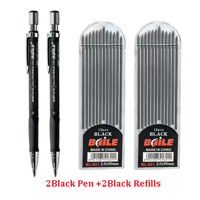 2.0MM%20Mechanical%20Pencil%20Set%202B%20Automatic%20Pencils%20L%C3%A1pices%20with%20Color/black%20Lead%20Core%20for%20Art%20Sketch%20Write%20Handicraft%20-%20Image%207
