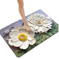 Daisy diatom mud bath absorbent floor mat home door mat bathroom door anti-slip quick-dry foot mat drain mat. 