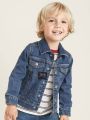 Non stretch winter denim jacket for boys girls. 