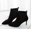 Women's Mesh Ankle Bare Boots Pointed Stiletto Heel Casual Short Tube Booties. 