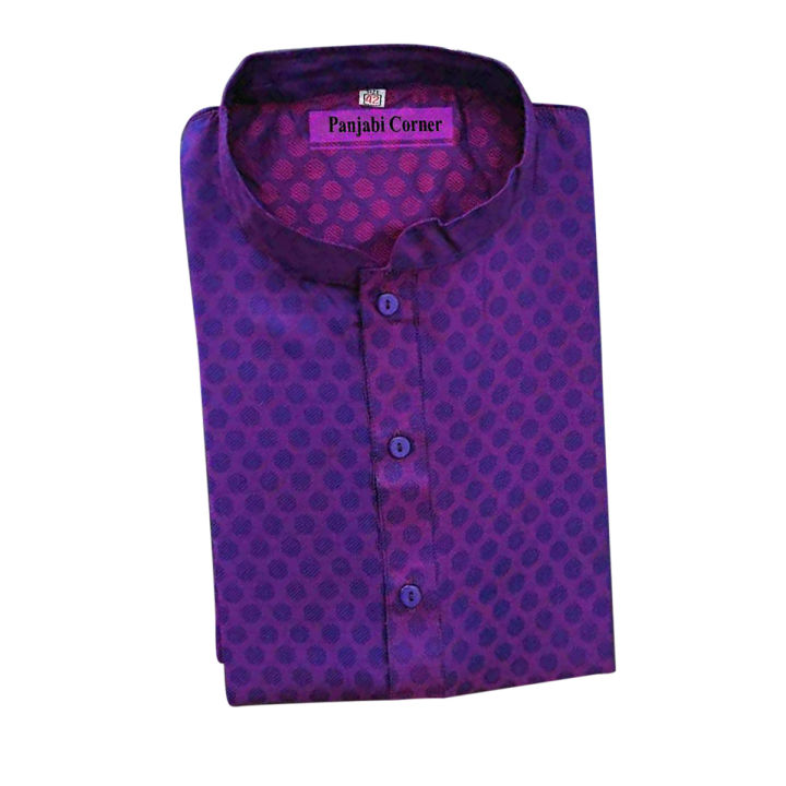 Stylish Semi Long Panjabi For Men (Purple)