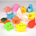 Soft Rubber Float Sqeeze Sound Baby Wash Bath Play Animals Toys -6 pic. 