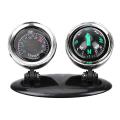 2 in 1 Compass Thermometer Guide Ball Car Ornaments Direction Dashboard Ball Automotive Accessories. 