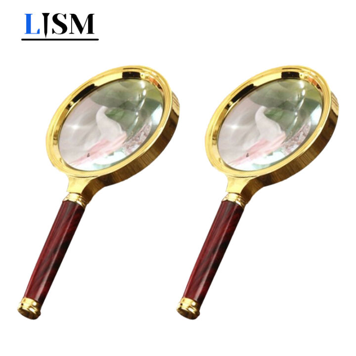 60mm/70mm/80mm 10X Handheld Magnifier Reading Magnifying Glass High Clarity Loupe For Jewelry Identification Newspaper Book Maps