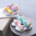 Yfashion Baby Beach Sandals Colorful Soft Sole Anti-slip Breathable Magic Sticker Toddler Shoes For 1-3 Years Old For Girls.