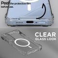 For OnePlus Nord 5 MagSafe Compatible Shockproof Transparent Slim Fit Wireless Charging supported Frosted Border Phone Back Case Mobile Cover-EGL.