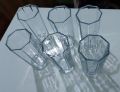 Crystal Clear Drinking 8 Angels Glass /8 Corner Glass (6 Pieces)Set-Olila-W35. 