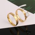 Hua bridal wedding ring stainless steel gold hao finger set fashion promise stone engagement jewelry ladiescosplay.