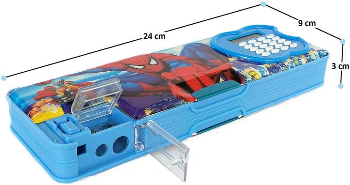 Kids Multipurpose Magnetic Pencil Box Calculator, Dual Sharpener N0:G237