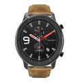 For Amazfit GTR 47mm / Pace / Stratos Oil Wax Leather Watch Band.