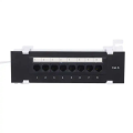 8 Port Patch Panel for Cat. 6 Versatile Data Center Plastic Wall Mount for Computer Home for Wiring Server Room Office Easy Install. 