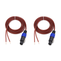 2Pcs Speakon Speaker Cable Bare Wire Open End Cable Speakon To Speaker Wire Audio Cord Amplifier Connection Cord. 