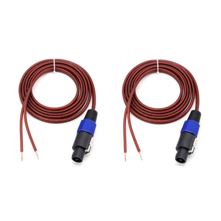 2Pcs Speakon Speaker Cable Bare Wire Open End Cable Speakon To Speaker Wire Audio Cord Amplifier Connection Cord