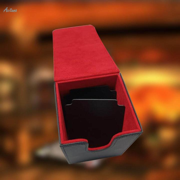 Trading Card Deck Box Closure with Card Divider Collectible Container