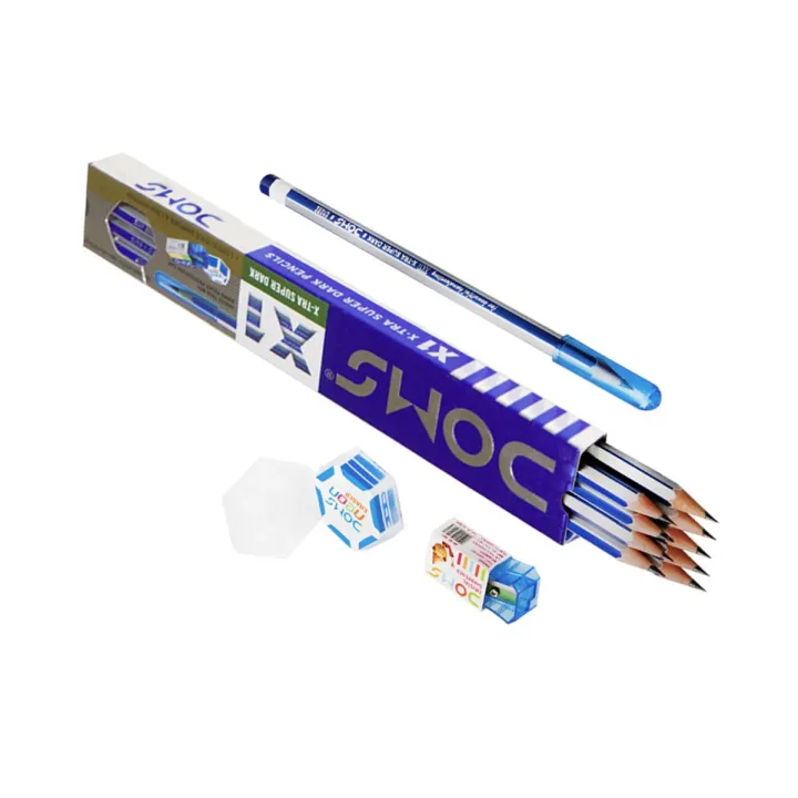 DOMS%20X1%20Super%20Dark%20Pencil%20Set%20with%20Free%20Sharpener%20&%20Eraser%20for%20Drawing%20&%20Writing%20-%20Image%204