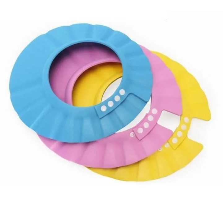 1%20Pcs%20Baby%20Shower%20Cap%20with%20Ear%20Protection%20Bath%20Caps%20Adjustable%20Soft%20Shampoo%20Bathing%20Hat%20Cap%20for%20Kids%20Toddler%20%5BColour%20as%20per%20Stock%5D%20-%20Image%204