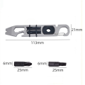 1 Piece Integrated Multifunctional Ratchet Crowbar Combined Tool Silver & Black Steel Wrench Screwdriver.