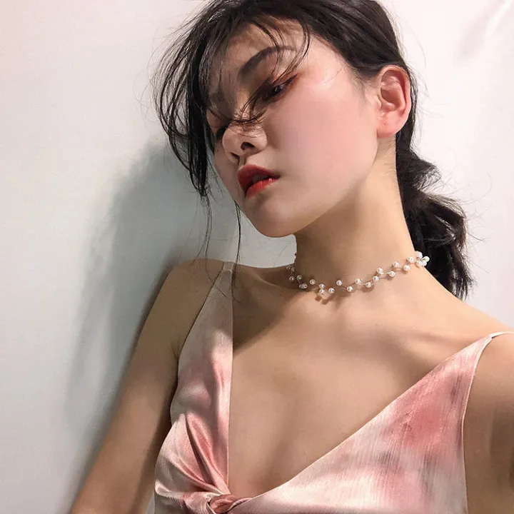 High-end%20ins%20bow%20pearl%20necklace%20female%20gentle%20fairy%20niche%20design%20exquisite%20clavicle%20chain%20temperament%20neck%20necklace%20-%20Image%204