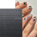 Black White Star Y2K Nail Art Stickers Metallic Silver Star Nail Decals Hologram Nail Seals Korean Style Manicure Deco LEBSO-167.