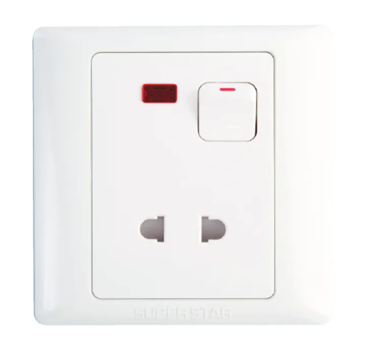 Super%20Star%20Lotus%2010A%202%20Pin%20Socket%20with%20Switch%20Neon%20Two%202Pin%20Electrical%20Wall%20Outlet%20Indicator%20-%20Image%202