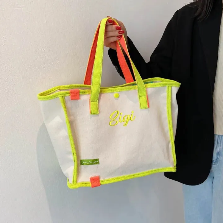 Personalised%20Contrast%20Canvas%20Tote%20Bag%20Custom%20Embroidered%20Large%20Capacity%20Shoulder%20Bag%20Outdoors%20Portable%20Bento%20Bag%20Gift%20-%20Image%203