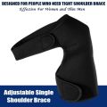 Adjustable Gym Sports Care Single Shoulder Support Back Brace Guard Strap Wrap Belt Band Pads Black Bandage Men Women. 