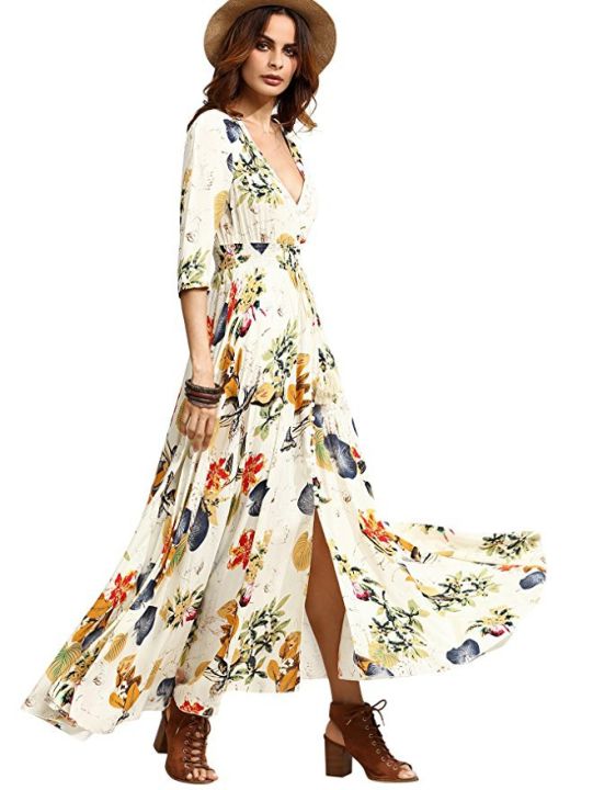 Amazon's%20new%20bohemian%20retro%20ethnic%20pattern%20resort%20V-neck%20loose%20maxi%20dress%20maxi%20dress%20-%20Image%207