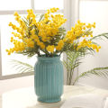 38cm Acacia Artificial Flowers Yellow Mimosa Spray Cherry Fruit Branch Wedding Home Table Decoration Flower.