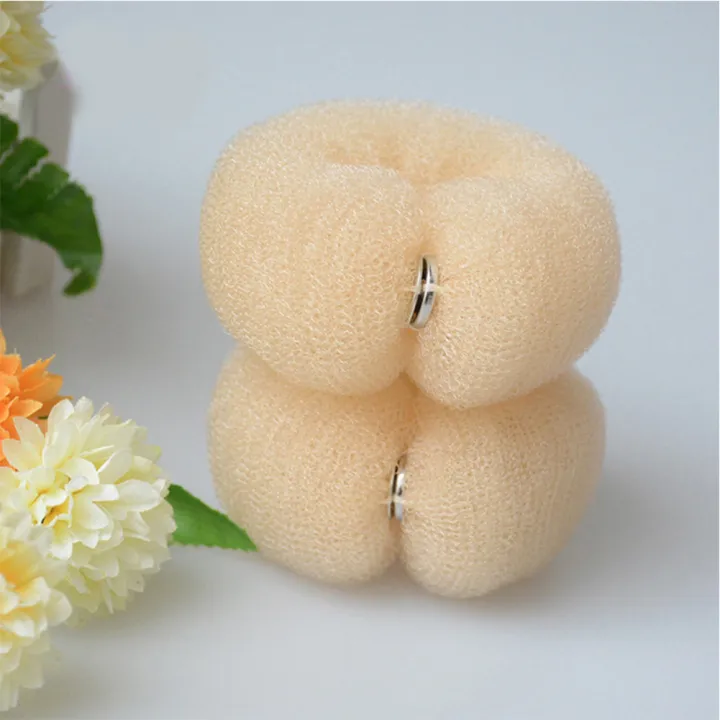 RONSHIN%20Women%20Nylon%20Hair%20Ring%20With%20Buckle%20Solid%20Color%20Long%20Strip%20Shape%20Donut%20Bun%20Hair%20Accessories%20-%20Image%204
