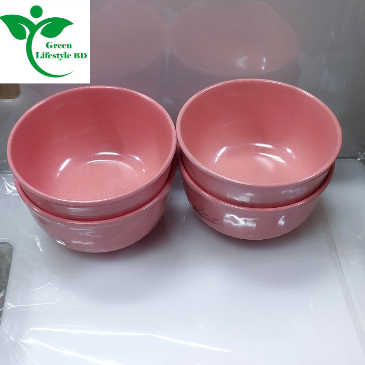 Big%20Size%20Melamine%20Soup%20Bowl%20Four%20pcs%204.5"%20Round%20Pink%20Color%20Multi%20Design%20Print%20-%20Image%202