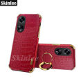 Phone case For OPPO A60 Back cover Soft Case Luxury Carbon Crocodile Pattern Leather Car Navigation Holder Ring Cover For OPPO A60 Cover cases. 
