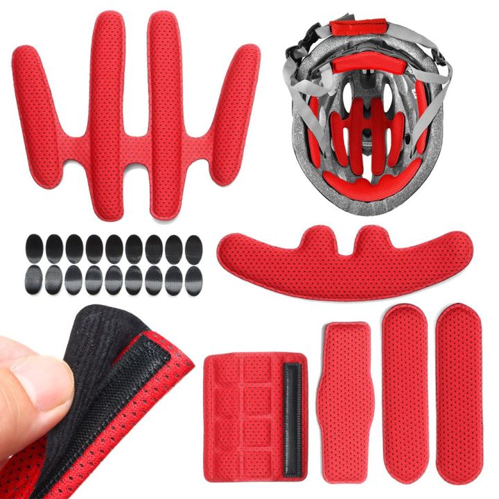24pcs Helmet Padding Kits Sealed Sponge Replacement Motorcycle Bicycle Cycling Universal Foam Pads Set Helmet Inner Padding Kits