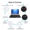 Mini Wireless Bluetooth Keyboard Keyboard for Ipad Mobile Phone Tablet Mute Button Rechargeable Keyboard for Android Ios Windows.