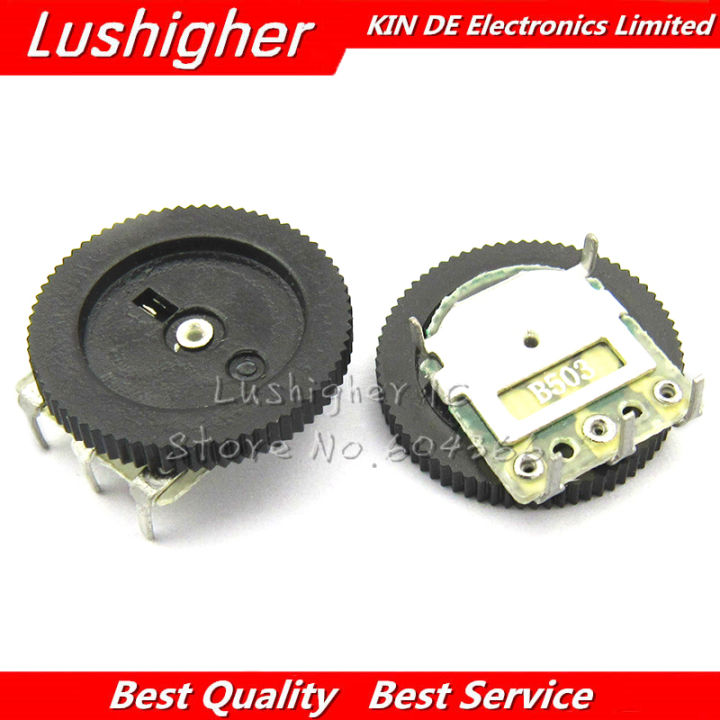 5pcs%20Double%20Gear%20tuning%20potentiometer%20B102%20B103%20B203%20B503%20B1K%20B10K%20B20K%20B50K%203Pin/5Pin%2016*2mm%20Dial%20Potentiometer%20-%20Image%204
