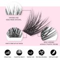 YUANZHIJIE Mix Length Fluffy Individual DIY Clusters Eyelash Extension C D Curl 144 pcs Natural Segmented Eyelash Makeup Tools.