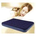Single Air Bed With Electric Pumper- Blue. 