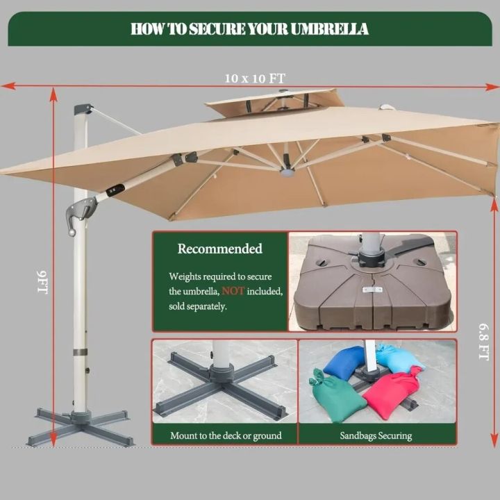 Square%20Cantilever%20Umbrella%20with%20Solar%20LED%20Lights%20and%20Cross%20Base,%20Large%20Outdoor%20Patio%20Umbrella%20with%20Easy%20Offset%20Umbrella%20Khaki%20-%20Image%206