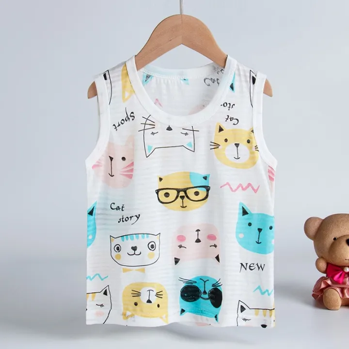 Children%20Summer%20Tops%20Sleeveless%20Vest%20Cartoon%20Breathable%20100%25%20Cotton%20Clothes%20for%20Boys%20Girls%20Kids%20Tee%20T-shirt%20Clothing90-150cm%20New%20-%20Image%207