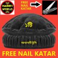 Imaging Cotton Black Afghani Kashmiri Pakol Caps and Hats 1 Pis (Advanced Quality) Tupi with  Gift Nail Katar. 