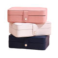 Portable Double Layer Jewelry Box Protect Large Capacity PU Leather Jewelry Organizer PU Leather Jewelry Organizer for Accessory Gift for Women Jewelry Display Organizer Accessory. 