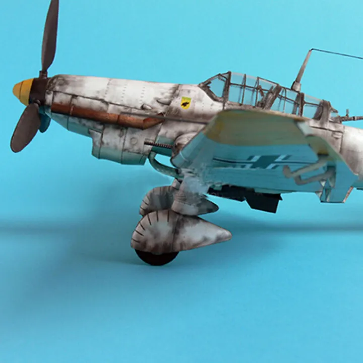 Skinye%20%5BReady%20Stock%5D%20Kawayi%20Cute%201:33%20Germany%20Junkers%20Ju-87%20D-3%20Bomber%20Aircraft%20Plane%20DIY%20Paper%20Model%20Kit%20-%20Image%202